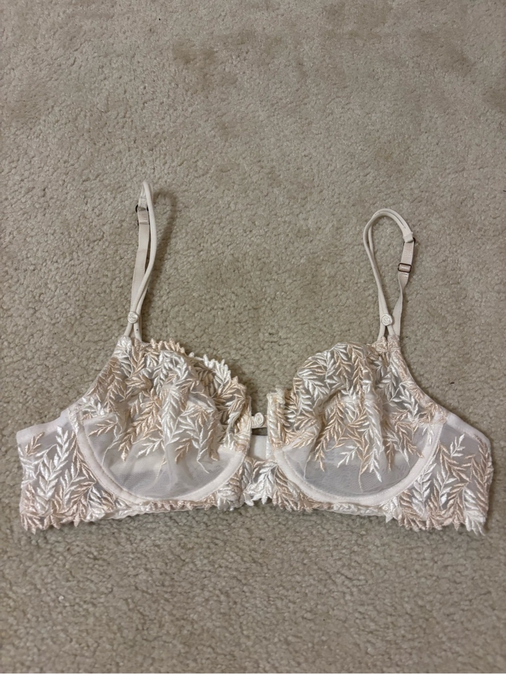 Cabernet Sheer Embroidered Underwire Bra